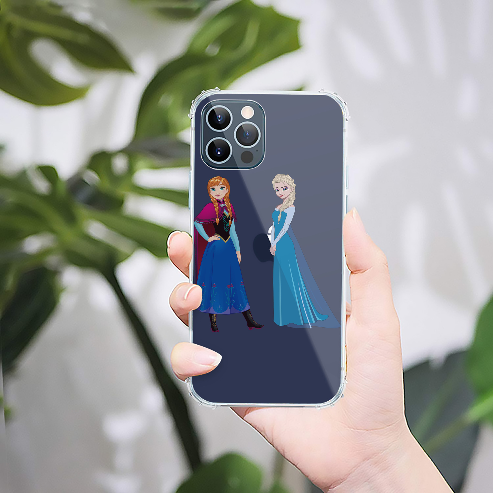 （画像用） アナと雪の女王 アンナ エルサ Frozen Anna Elsa 【iPhone 12シリーズ対応】透明スマホケース（クリアソフトケース）